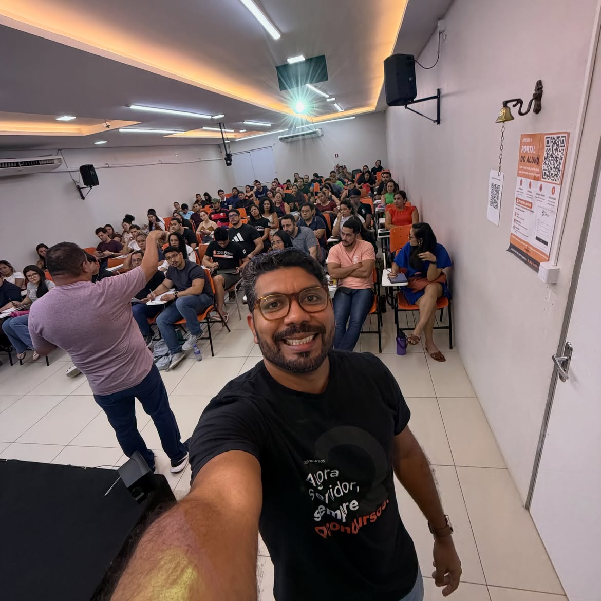 Registro de uma turma presencial em sala no Juno